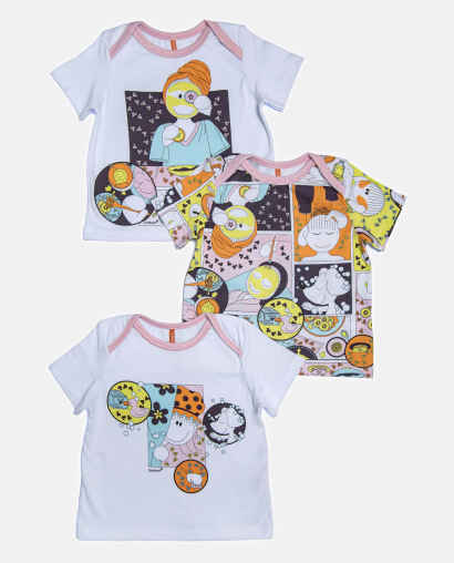 Kit Pagão Feminino Bebe Manga Curta