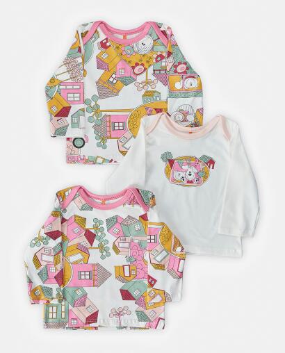 Kit Pagão Feminino Bebe Manga Longa