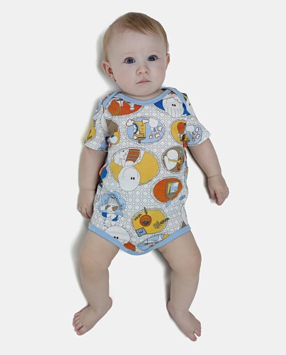Body Bebe Manga Curta Unissex 