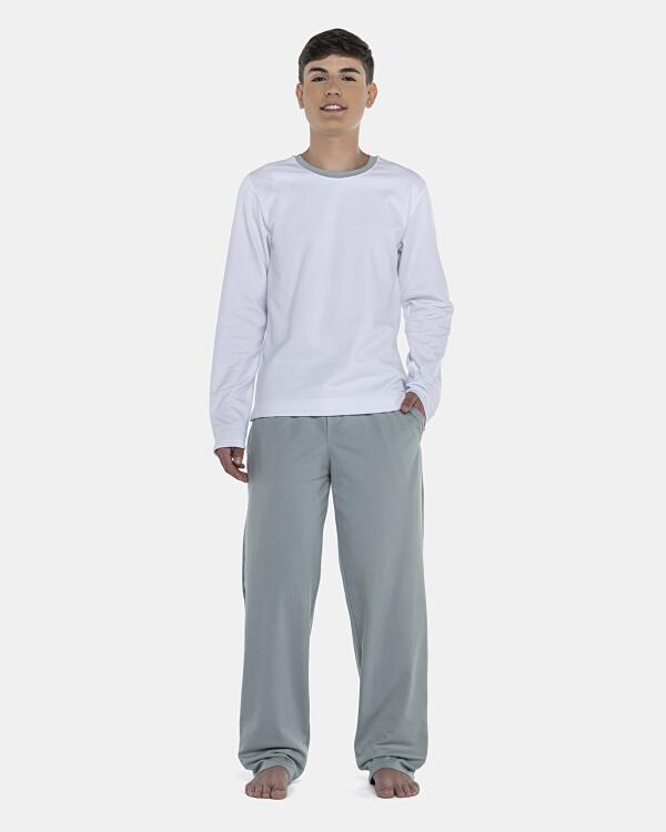 Pijama Masculino Adulto Manga Longa e Calça Moletinho