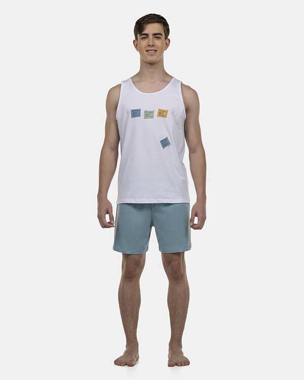 Pijama Masculino Adulto Regata e Short 