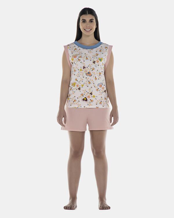 Pijama Feminino Adulto Regata e Short