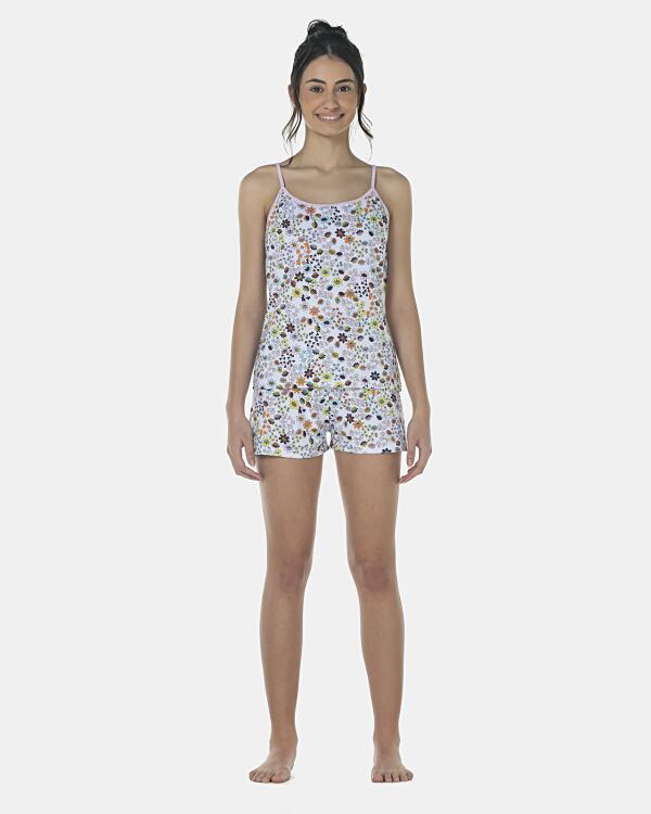 Pijama Feminino Adulto Alça e Short