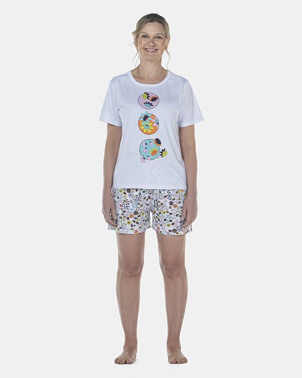 Pijama Feminino Adulto Manga Curta e Short