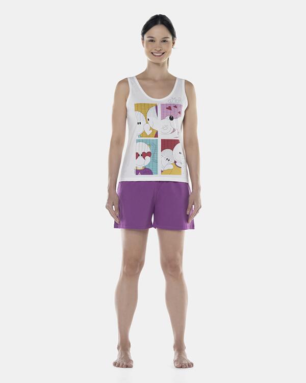 Pijama Feminino Adulto Regata e Short