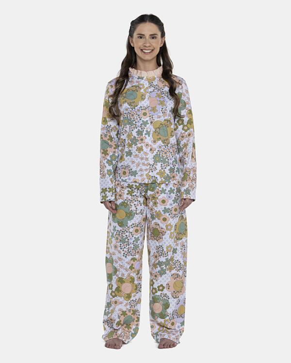 Pijama Feminino Adulto Manga Longa e Calça