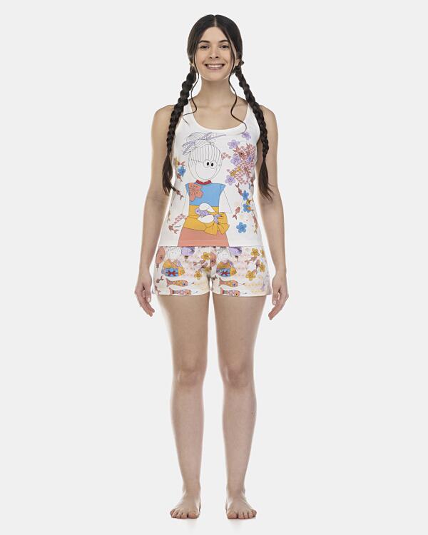 Pijama Feminino Adulto Regata e Short