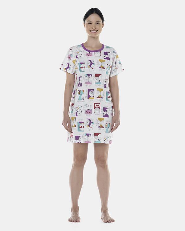 Camisão Feminino Adulto Manga Curta