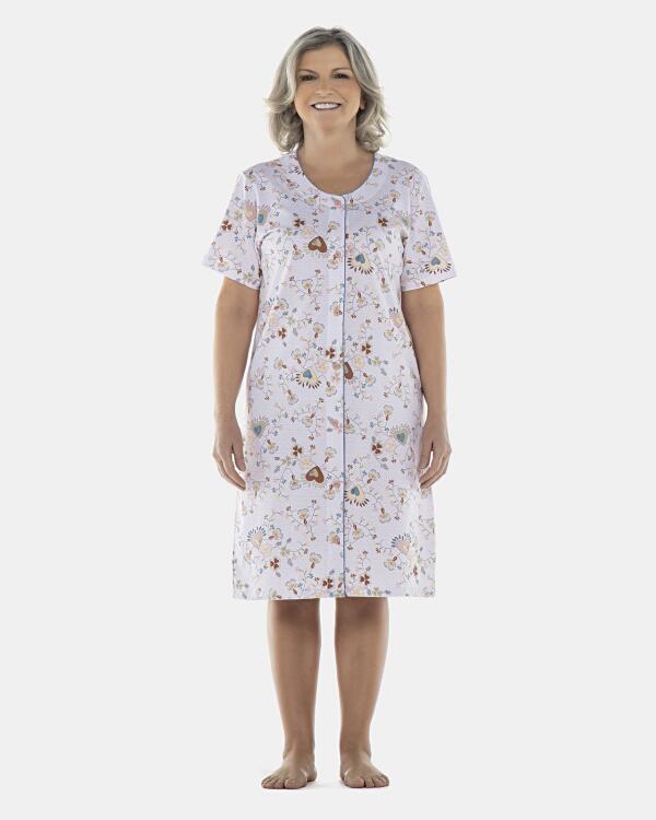 Camisola Feminina Adulto Manga Curta Aberta