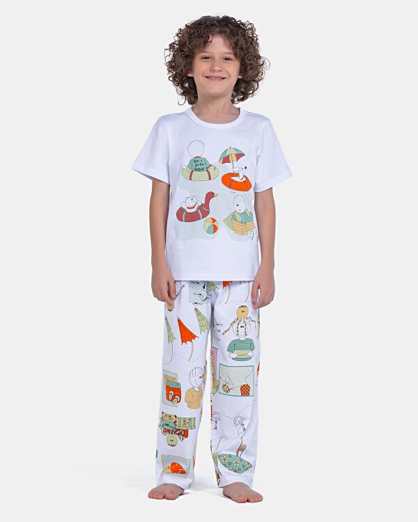 Pijama Manga Curta e Calça