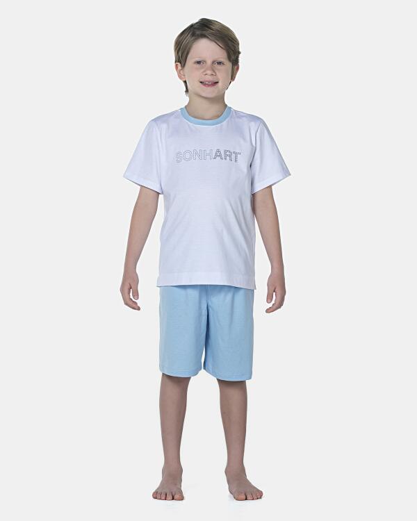 Pijama Masculino Kids Manga Curta e Bermuda