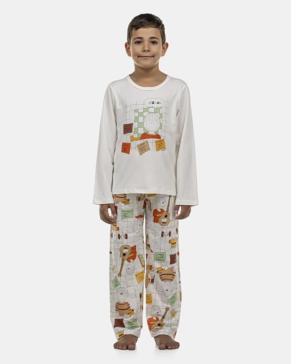 Pijama Masculino Kids Longa Curta e Calça