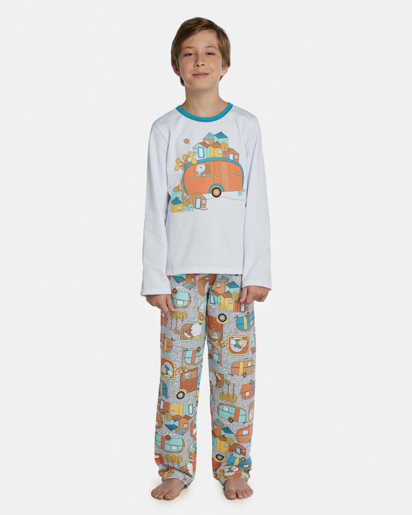 Pijama Masculino Kids Manga Longa e Calça Moletinho