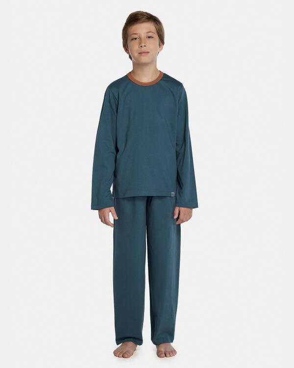 Pijama Masculino Kids Manga Longa e Calça