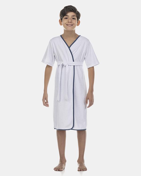 Roupão Masculino Kids Manga Curta Atoalhado