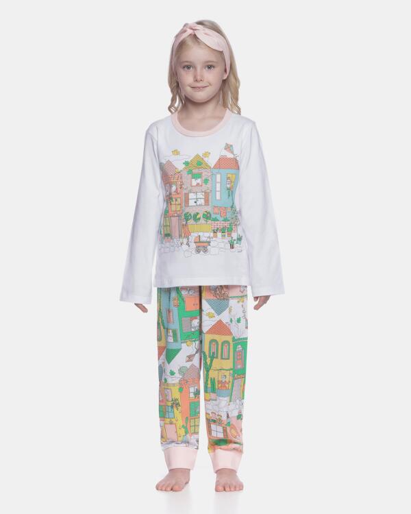 Pijama manga longa e calça