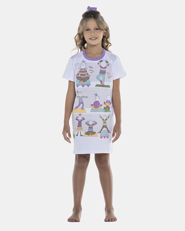 Camisão Feminino Kids Manga Curta