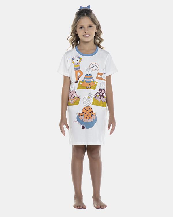 Camisão Feminino Kids Manga Curta