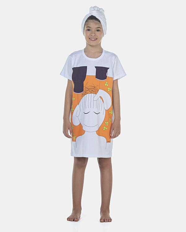 Camisão Feminino Kids Manga Curta