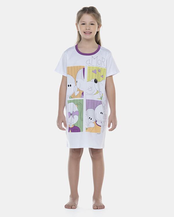 Camisão Feminino Kids Manga Curta