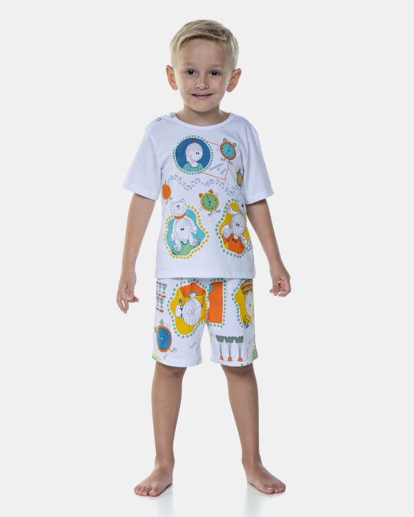 Pijama Manga Curta e Bermuda