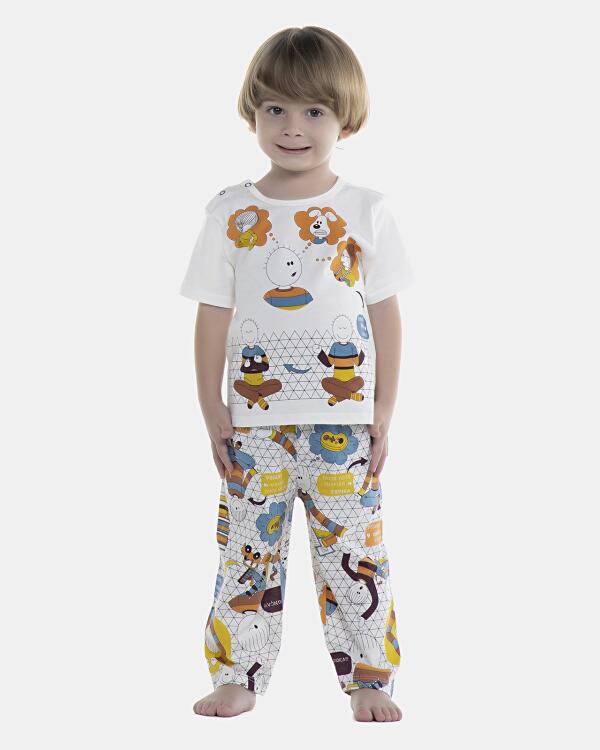 Pijama Masculino Baby Manga Curta e Calça