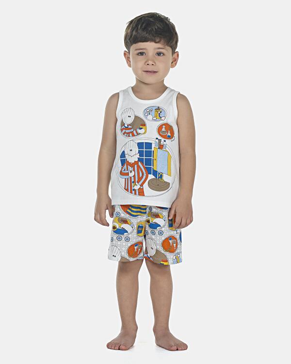 Pijama Masculino Baby Regata e Bermuda