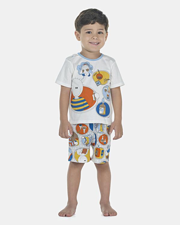 Pijama Masculino Baby Manga Curta e Bermuda