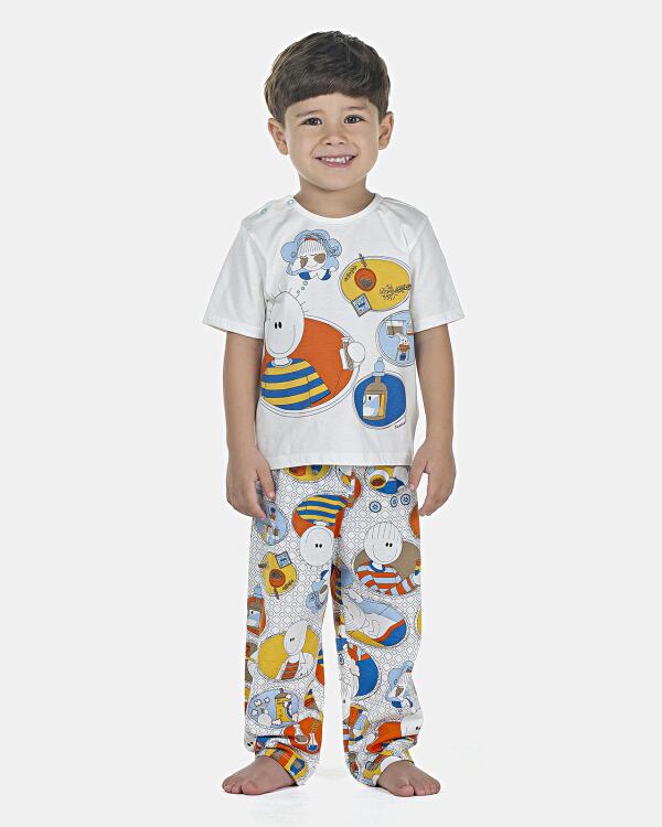 Pijama Masculino Baby Manga Curta e Calça