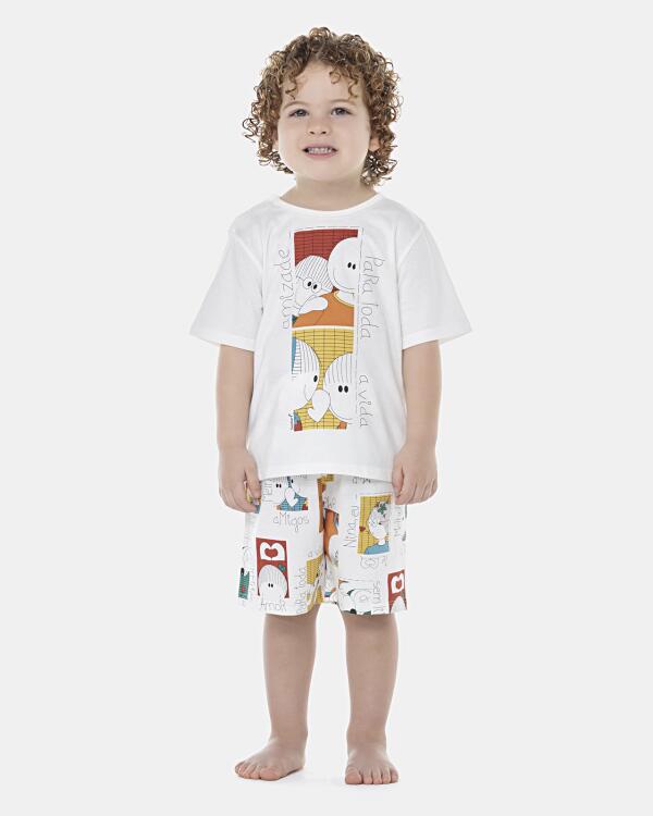 Pijama Masculino Baby Manga Curta e Bermuda
