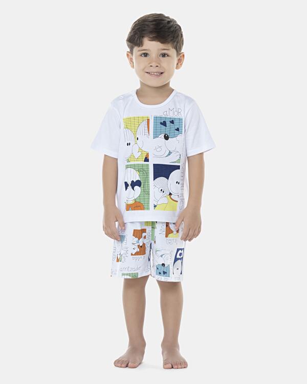 Pijama Masculino Baby Manga Curta e Bermuda