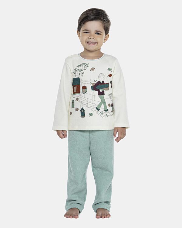Pijama Masculino Baby Manga Longa e Calça Plush