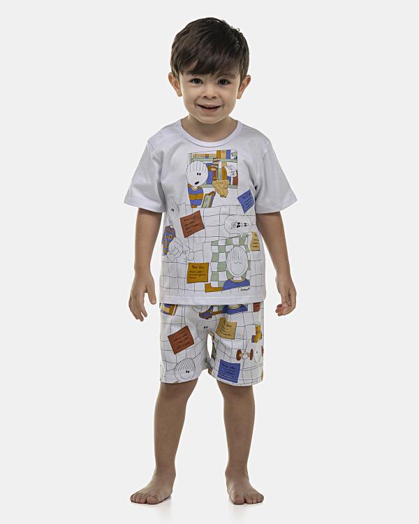 Pijama Masculino Baby Manga Curta e Bermuda