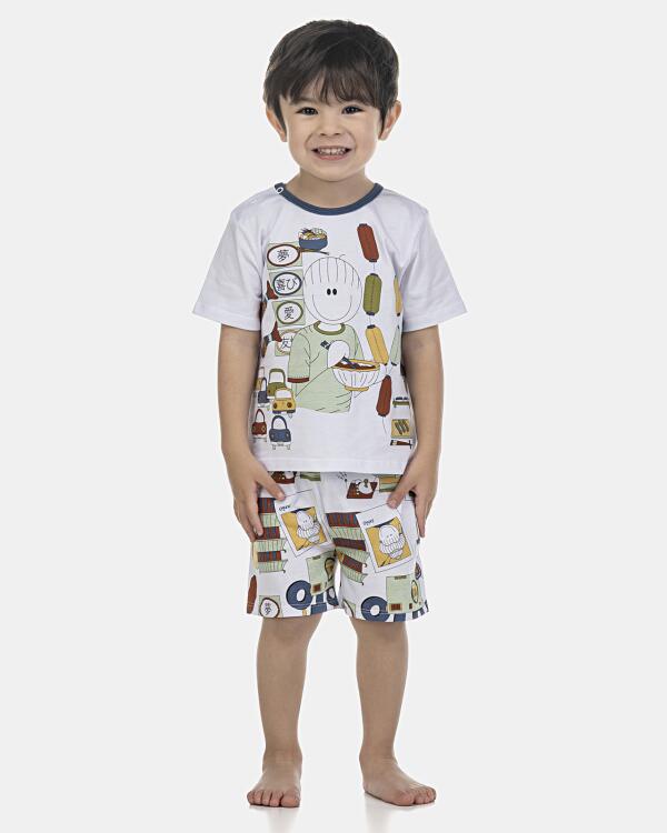 Pijama Masculino Baby Manga Curta e Bermuda