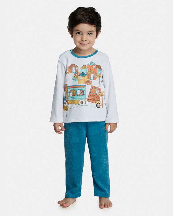 Pijama Masculino Baby Manga Longa e Calça Plush
