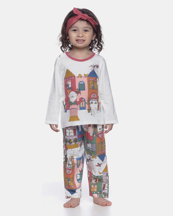 Pijama manga longa e calça    