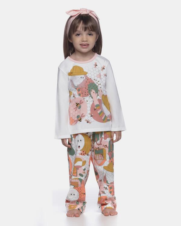 Pijama manga longa e calça