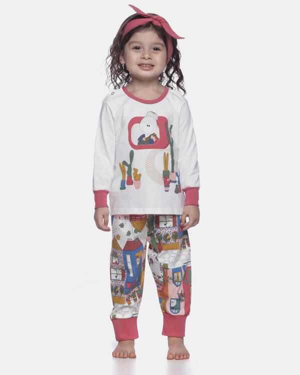 Pijama manga longa e calça
