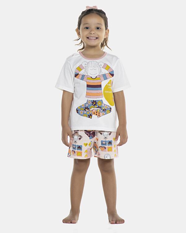 Pijama Feminino Baby Manga Curta e Short