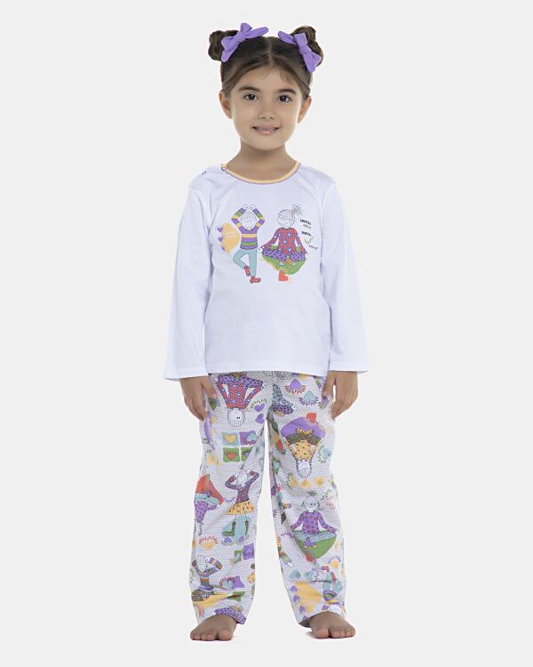 Pijama Feminino Baby Manga Longa e Calça
