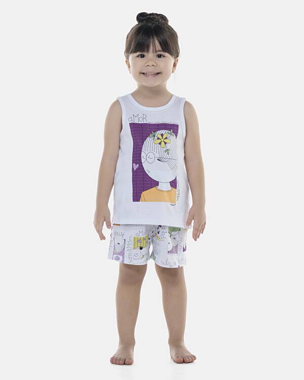 Pijama Feminino Baby Regata e Short