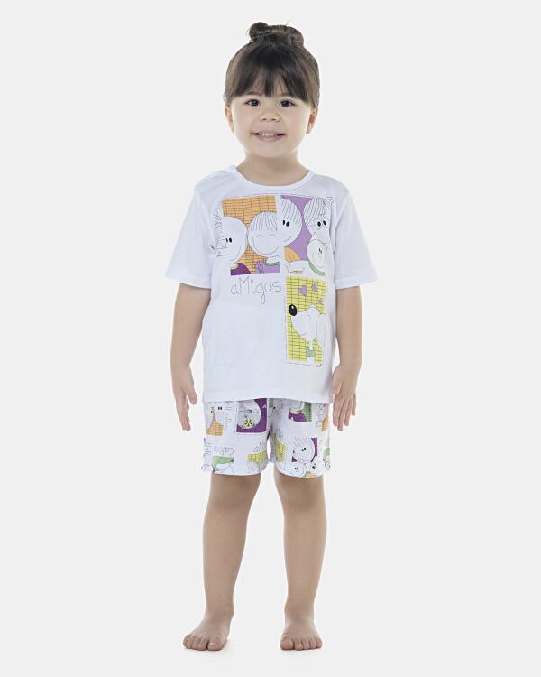 Pijama Feminino Baby Manga Curta e Short