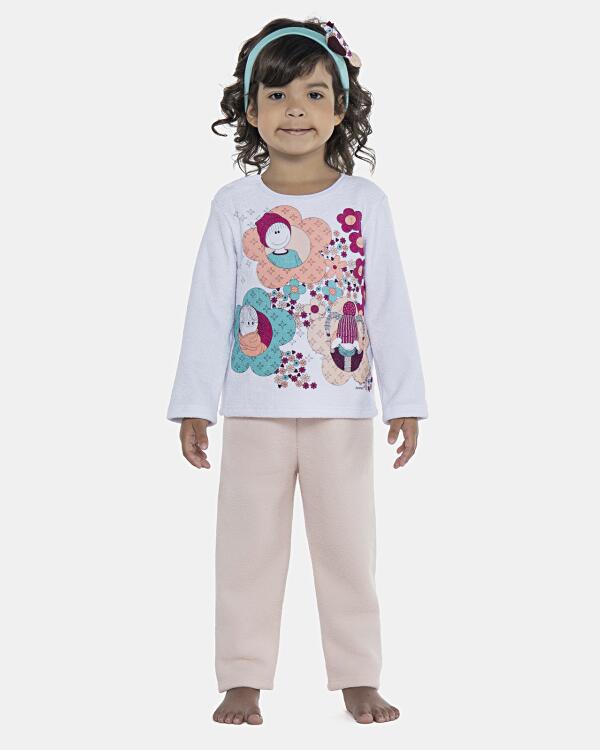 Pijama Feminino Baby Manga Longa e Calça Plush