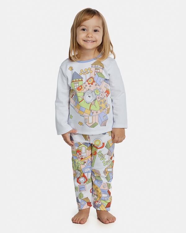 Pijama Feminino Baby Manga Longa e Calça Moletinho