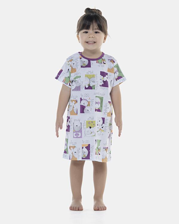 Camisão Feminino Baby Manga Curta