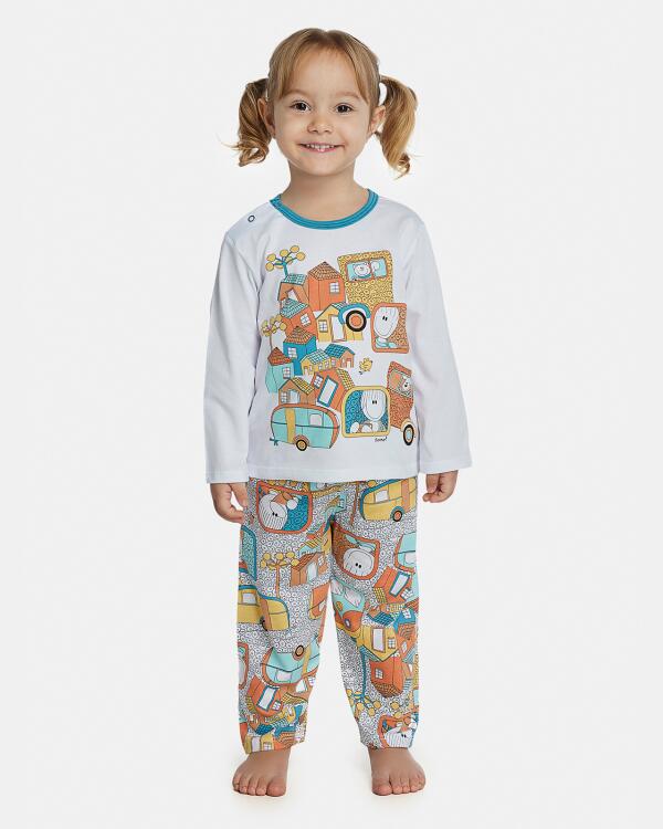 Pijama Unissex Baby Manga Longa e Calça