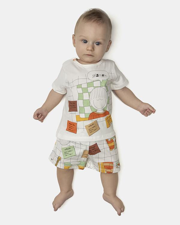 Pijama Masculino Bebê Manga Curta e Short