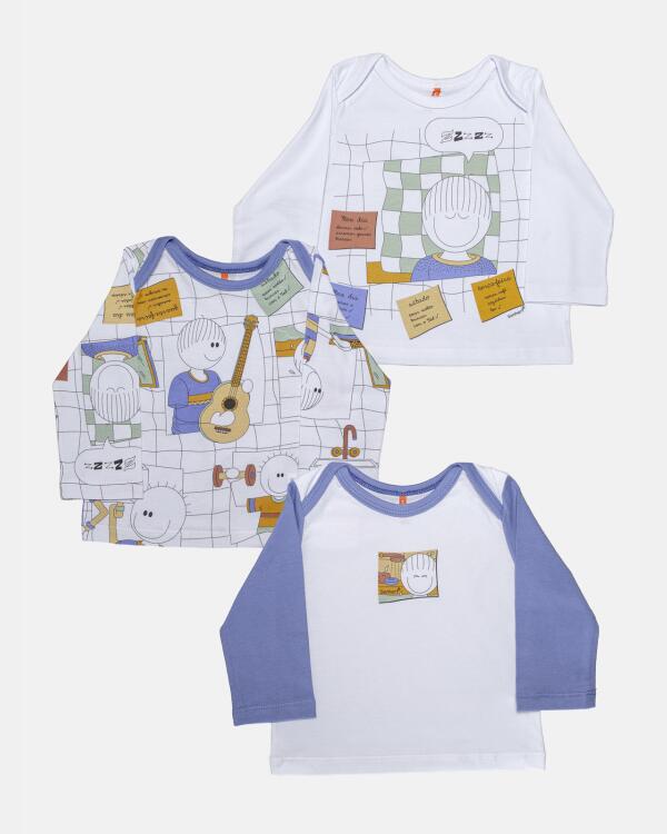 Kit Pagão Masculino Bebê Manga Longa