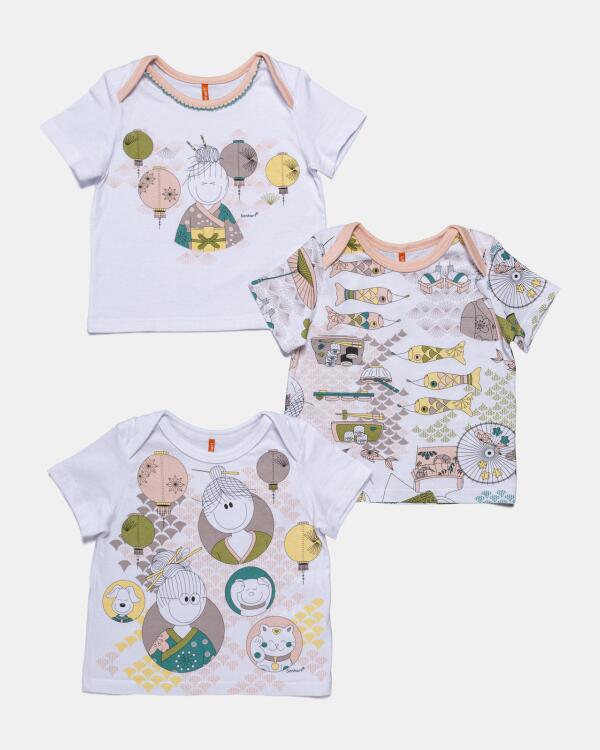 Kit Pagão Feminino Bebê Manga Curta