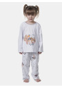 Pijama Feminino Infantil Sonhart Longo e calça Estampa Annie